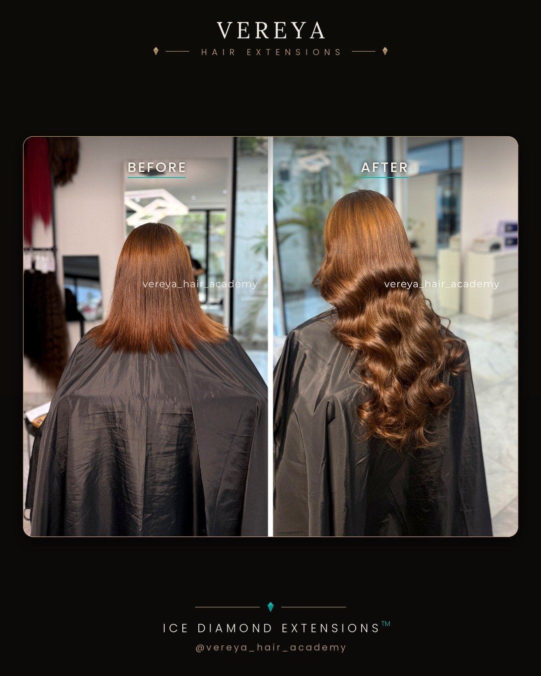 Vereya Hair Extensions Dubai — bob to waves transformation