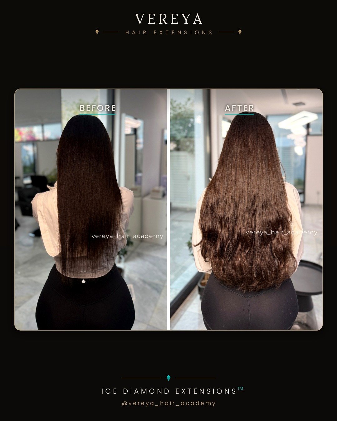 Vereya Hair Extensions Dubai — length 65cm transformation