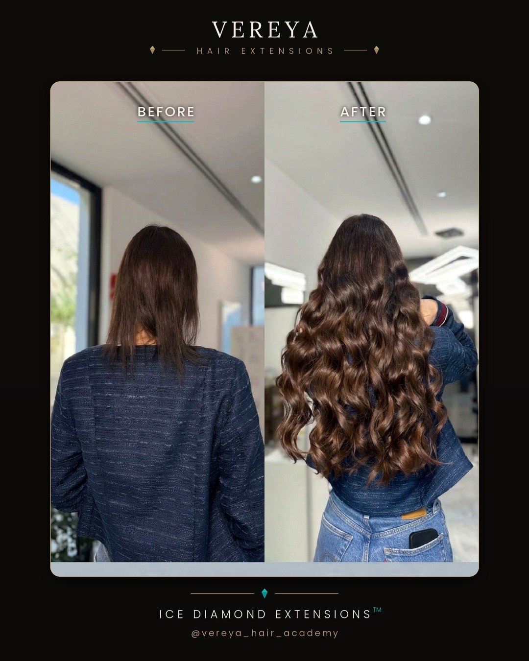 Vereya Hair Extensions Dubai — short to long waves